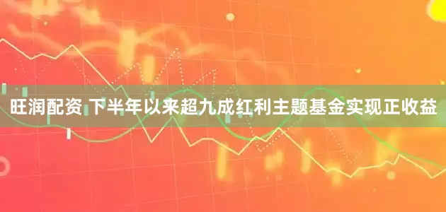 旺润配资 下半年以来超九成红利主题基金实现正收益